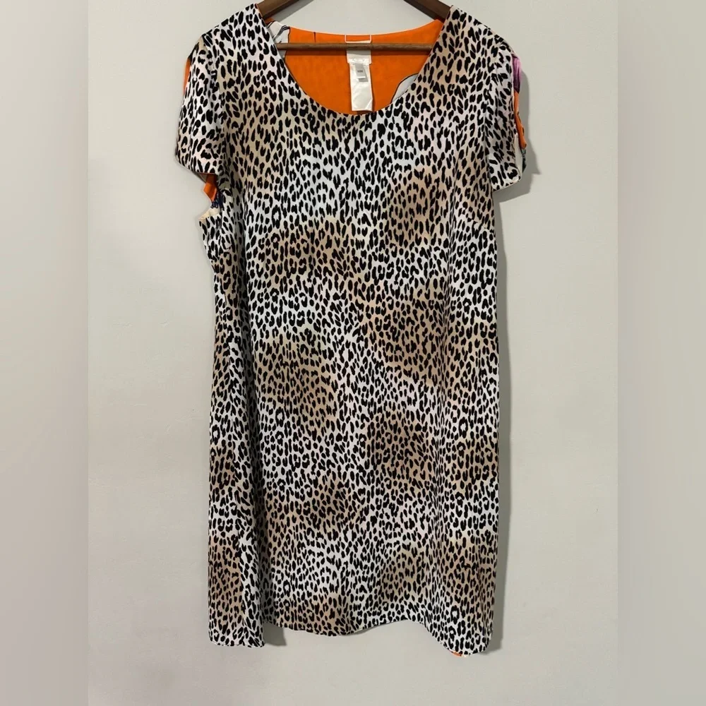 Chicos - Petite Reversible Floral-Animal Dress - Picture 9 of 13